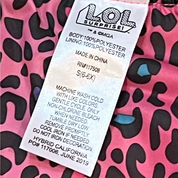 LOL SURPRISE DOLLS bomber jacket shiny pink and blue small - Picture 8 of 8